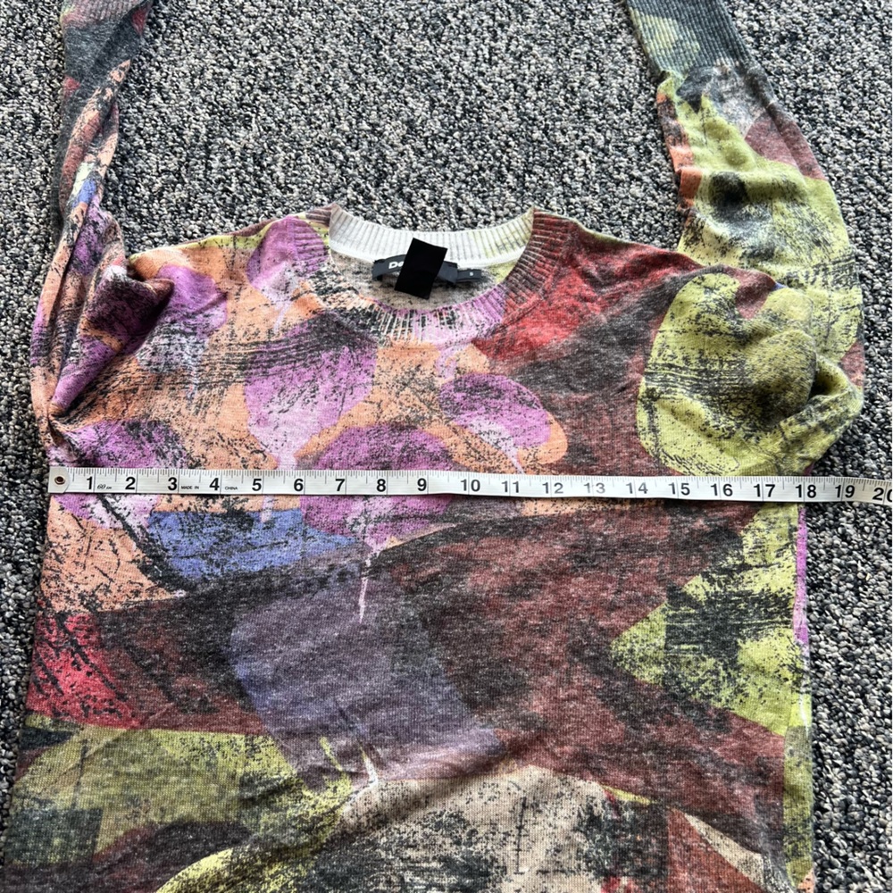 Desigual Camo Petals Colorful Abstract Women's Sweater - Picture 6 of 7